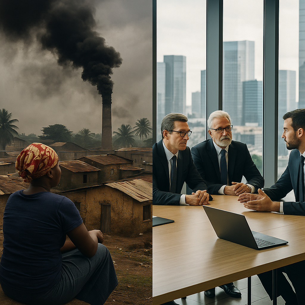 African coal town residents contrast with foreign consultants managing climate funds