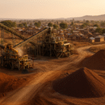 Industrial mineral processing facility symbolising potential future infrastructure for value addition of critical minerals in Southern Africa.