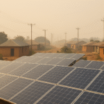 Solar mini-grid installation powering homes in Sub-Saharan Africa, highlighting the region’s clean-energy transition potential.