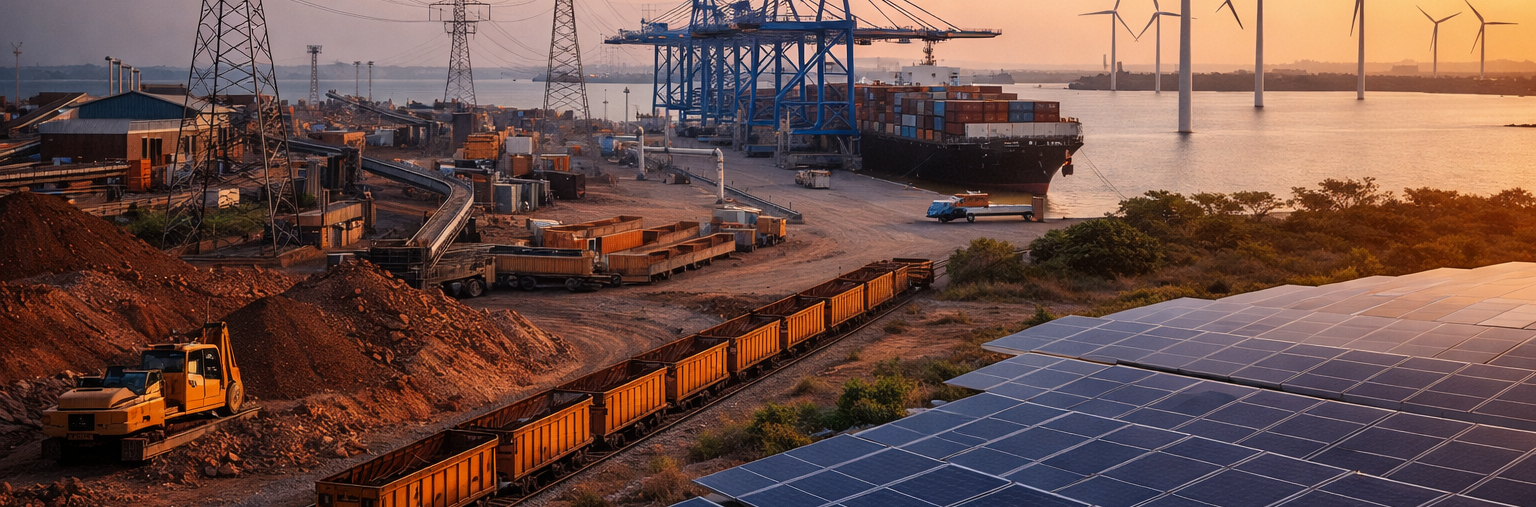African mining and renewable energy infrastructure linked to clean-technology supply chains.